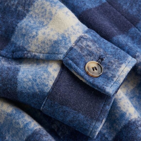 H&M Coat Shacket Long Jacket Plaid New - Picture 2 of 11